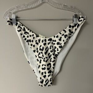 Aerie Leopard Print High Cut Cheeky Bikini Bottoms